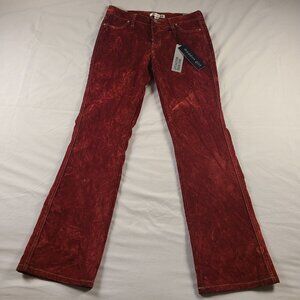 Madden Girl Women's 14 Pants Mid Rise Boot Cut Red